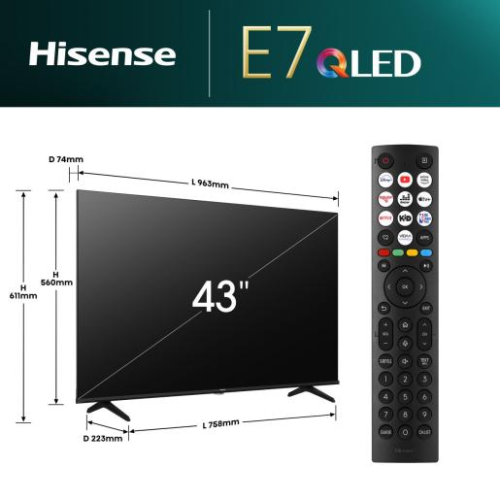 Tv qled 43e7nq 4k uhd smart Tv qled 43e7nq 4k uhd smart