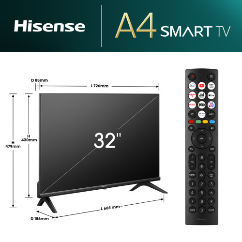 Tv led 32a4n led hd smart