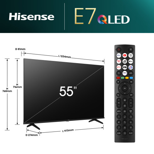 Tv led 55e7nq qled 4k uhd smart tv
