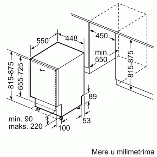 Masina za sudove spv4emx17e