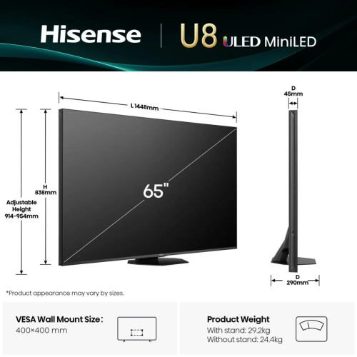 Tv led 65u8q